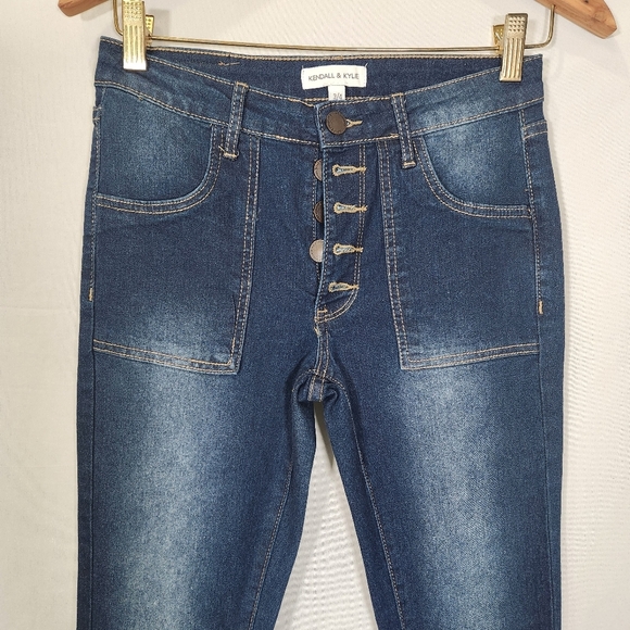 Kendall & Kylie Blue Flare Denim Jeans - Picture 2 of 10